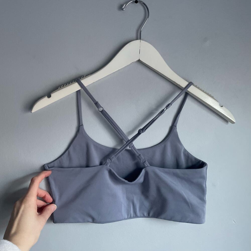 Blue Yoga Bra Sports Bra Racerback 15" width 13" length Medium/large